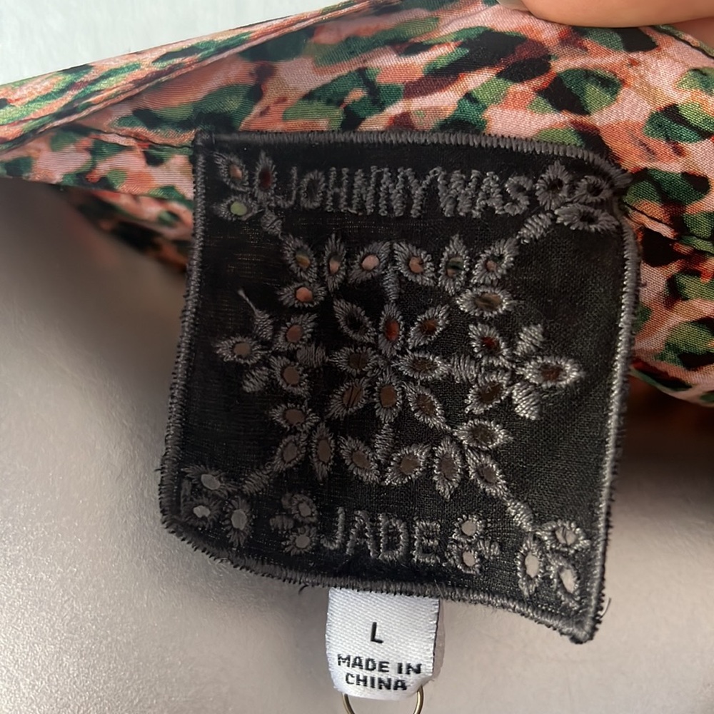 Johnny Was TATE TIERED MIDI DRESS size L - Picture 12 of 13